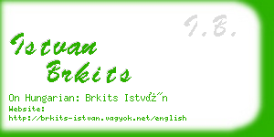 istvan brkits business card